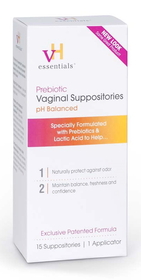 vH essentials 539-06 Prebiotic Vaginal Suppositories, 6 capsules