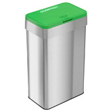 HLS Commercial HLS21UOTCOP 21 Gallon / 80 Liter Rectangular Stainless Steel Open Top Compost Bin with Dual Odor Filters