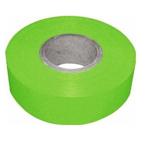 Red Rooster Plastic Flagging Tape, Fluorescent Lime Green, 50 yards