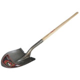 Red Rooster Dirt Shovel, Wood Handle - 16 Gauge
