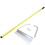 Red Rooster Landscape Bow Rake, Aluminum Head and Handle, 18"