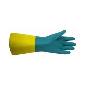 Red Rooster 91593 Red Steer Neoprene Coated Latex Glove, 12&quot;, Large, Mil 28 - 12-Pair
