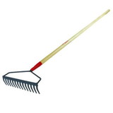 Red Rooster Bow Rake, Wood Handle