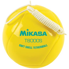 Mikasa T8000S - Super Stitched Soft Shell Tetherball Soft Shell cushioned covered tetherball, stitched, with rope, yellow