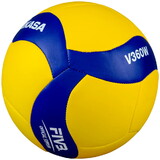 Mikasa V360W FIVB replica of game ball, 18 panel, soft stitched, blue/yellow