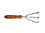 Seymour 41031 Hand Cultivator, Chrome Plated 3-Prong, Steel Collar, Hardwood, Hook Ready Handle, Price/Each