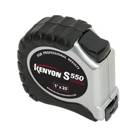Kenyon 41050 Tape Measure, 1" x 25' Tape, Push Button Lock