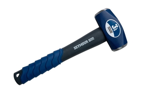 Seymour 41806 3 lb Drilling Hammer - Spiral Anti-Slip Grip & Overstrike Protection - Fiberglass 10" Handle
