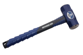 Seymour 41831 3 lb Engineer Hammer - Spiral Anti-Slip Grip & Overstrike Protection - Fiberglass 16" Handle