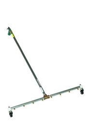 Midwest Rake 46032 Water Broom, 32" 8 Nozzles with Caster Wheels, Brass T-Connector, Aluminum, Pistol Grip Hose - Connector