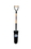 Seymour 49138 Drain Spade Shovel, 14 Gauge, 16" / Forward Turned Step, Solid Steel Rivet, 30" Precision Lathe Turned American Ash, Steel D Grip, Price/Each