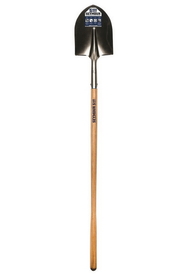 Seymour 49150 Round Point Shovel, 16 Gauge #2 / 9.5" x 11.5" , Forward Turned Step, Power Collar & Solid Steel Rivet, 48" Precision Lathe Turned Hardwood Handle