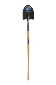 Seymour 49155 Irrigation Shovel, 16 Gauge / Forward Turned Step, Solid Steel Rivet, 48" Precision Lathe Turned Hardwood Handle