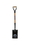Seymour 49174 Garden Spade Shovel, Forged / 7" x 12" , Forward Turned Step, Solid Steel Rivet, 30" Precision Lathe Turned American Ash, Steel D Grip, Price/Each