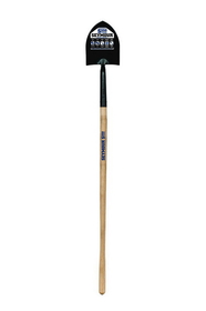 Seymour 49180 Irrigation Shovel, Forged #00 / 7.5" x 9.5" , No Step, Solid Steel Rivet, 48" Precision Lathe Turned American Ash Handle