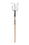 Seymour 49274 Manure Fork, Forged 4-Tine, Steel Ferrule, 48" Precision Lathe Turned American Ash Handle, Price/Each