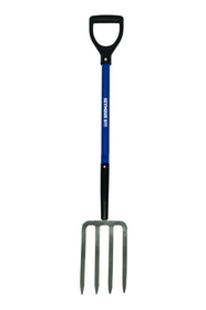 Seymour 49283 Spading Fork, Forged 4-Tine, 8" Ferrule & Solid Steel Rivet, 30" Industrial Grade Fiberglass, Poly D Grip