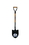 Seymour 49331 Round Point Shovel, 14 Gauge #2 / 9.5" x 11.5" , Forward Turned Step, Extended 11" Tab Socket with Two Solid Steel Rivets, 30" Precision Lathe Turned American Ash, Steel D Grip, Price/Each