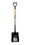 Seymour 49339 Square Point Shovel, 14 Gauge #2 / 9.5" x 11.5" , Forward Turned Step, Extended 11" Tab Socket with Two Solid Steel Rivets, 39" Precision Lathe Turned American Ash, Steel D Grip, Price/Each