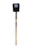 Seymour 49342 Square Point Shovel, 14 Gauge #2 / 9.5" x 11.5", Rear Rolled Step, Extended 11" Tab Socket with Two Solid Steel Rivets, 48" Precision Lathe Turned American Ash Handle, Price/Each