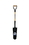 Seymour 49348 Drain Spade Shovel, 14 Gauge, 16" / Forward Turned Step with Closed Back, Solid Steel Rivet, 30" Precision Lathe Turned American Ash, Steel D Grip, Price/Each