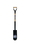 Seymour 49357 Drain Spade Shovel, 14 Gauge, 14" / Forward Turned Step with Closed Back, Solid Steel Rivet, 30" Precision Lathe Turned American Ash, Steel D Grip, Price/Each