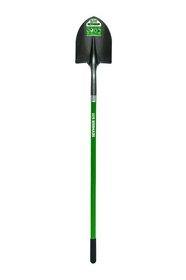 Seymour 49430 Round Point Shovel, 16 Gauge #2 / 9.5" x 11.5" , Forward Turned Step, Hardwood Reinforcing Rod & PermaGrip, 43" Durable Fiberglass, Cushion Grip