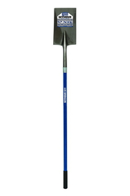 Seymour 49453 Garden Spade Shovel, 14 Gauge / 7" x 12" , Rear Rolled Step, Fiberglass Insert & PermaGrip, 48" Industrial Grade Fiberglass, Cushion Grip