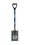 Seymour 49454 Garden Spade Shovel, 14 Gauge / 7" x 12" , Rear Rolled Step, Fiberglass Insert & PermaGrip, 27" Industrial Grade Fiberglass, Poly D Grip, Price/Each