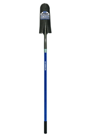 Seymour 49456 Drain Spade Shovel, 14 Gauge, 14" / Forward Turned Step, Fiberglass Insert & PermaGrip, 47" Industrial Grade Fiberglass, Cushion Grip