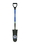 Seymour 49457 Drain Spade Shovel, 14 Gauge, 14" / Forward Turned Step, Fiberglass Insert & PermaGrip, 26" Industrial Grade Fiberglass, Poly D Grip, Price/Each