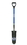 Seymour 49459LO Drain Spade Shovel, Seymour 14 Ga. 16" Drain Spade, front step, 30" Blue Fiberglass Handle, Black Poly D-Grip, pack of 6, Price/Each