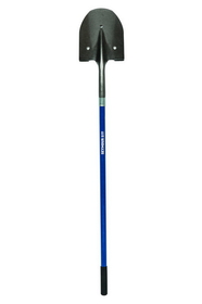 Seymour 49465 Rice Shovel, 16 Gauge Forward Turned Step, Fiberglass Insert & PermaGrip, 48" Professional Grade Fiberglass, Cushion Grip
