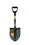 Toolite 49538 Round Point Shovel, 14 Gauge #2 / 9.5" x 11.5" , Forward Turned Step/ Perforated, Power Collar & Solid Steel Rivet, Professional Grade Fiberglass, Poly D Grip, Price/Each