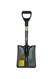 Toolite 49539 Square Point Shovel, 14 Gauge #2 / 9.5" x 11.5" , Forward Turned Step Perforated, Power Collar & Solid Steel Rivet, Professional Grade Fiberglass, Poly D Grip