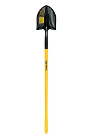 Toolite 49540 Round Point Shovel, 14 Gauge #2 / 9.5" x 11.5" , Forward Turned Step/ Perforated, Solid Steel Rivet, 48" Polymer with Fiberglass Core Handle