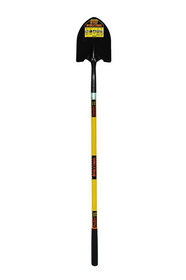 Structron 49599 Round Point Shovel, 14 Gauge #2 / 9.5" x 11.5" , Forward Turned Step with Closed Back, PowerCore & PermaGrip, 48" Premium Fiberglass Core, ProGrip