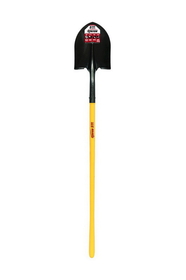 Kenyon 49640 Round Point Shovel, 16 Gauge #2 / 9.5" x 11.5" , Forward Turned Step, Solid Steel Rivet, 48" Polymer with Fiberglass Core Handle