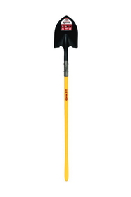 Kenyon 49650 Round Point Shovel, 14 Gauge #2 / 9.5" x 11.5" , Forward Turned Step, Double Solid Steel Rivet, 48" Polymer with Fiberglass Core Handle