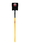 Kenyon 49652 Square Point Shovel, 14 Gauge #2 / 9.5" x 11.5" , Forward Turned Step, Double Solid Steel Rivet, 48" Polymer Jacket with Fiberglass Core Handle, Price/Each