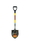 Structron 49731 Round Point Shovel, 14 Gauge #2 / 9.5" x 11.5" , Spring Steel Rear Rolled Step, PowerCore & PermaGrip, 29" Premium Fiberglass, Poly D Grip, Price/Each