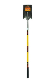 Structron 49733 Garden Spade Shovel, 14 Gauge SpringSteel / 7.5" x 12" , Rear Rolled Step, PowerCore & PermaGrip, 48" Premium Fiberglass, ProGrip