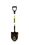 Structron 49759 Round Point Shovel, 14 Gauge #2 / 9.5" x 11.5" , Forward Turned Step, PowerCore & PermaGrip, 29" Premium Fiberglass with 3M Retroreflective Tape, Poly D Grip, Price/Each