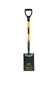 Structron 49774 Garden Spade Shovel, Forged / 7" x 12" , Forward Turned Step, PowerCore & PermaGrip, 29" Premium Fiberglass, Poly D Grip