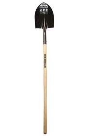Seymour 49830 Round Point Shovel, 16 Gauge #2 / 8.6" x 10.5" , With Step, Solid Steel Rivet, 42" Contoured Hardwood with Clear Lacquer Finish, Handle