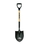 Seymour 49831 Round Point Shovel, 16 Gauge #2 / 8.6" x 10.5" , With Step, Solid Steel Rivet, 26" Contoured Hardwood with Clear Lacquer Finish, Poly D Grip, Price/Each