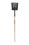 Seymour 49832 Square Point Shovel, 16 Gauge #2 / 8.6" x 10.5" , With Step, Solid Steel Rivet, 42" Contoured Hardwood with Clear Lacquer Finish Handle, Price/Each