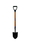 Seymour 60701 Floral Round Point Shovel, Tempered Steel, Forward Turned Step, 30" Hardwood, Poly D Grip, Price/Each