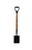 Seymour 60703 Floral Square Point Shovel, Tempered Steel, Forward Turned Step, 30" Hardwood, Poly D Grip, Price/Each