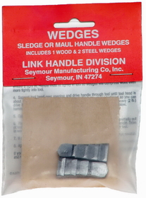 Link Handles 64136 Axe Handle Wedges, 1 Wood Wedge And 2 Steel Wedges Per Pack